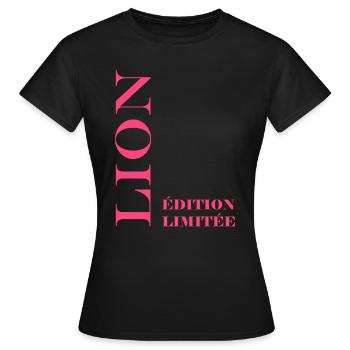 lion - T-shirt Femme - noir - Devant - AI Model Female 172 dark (172cm)