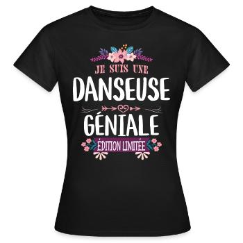 Femme Édition Limitée Danseuse Géniale - T-shirt Femme - noir - Devant - AI Model Female 172 dark (172cm)
