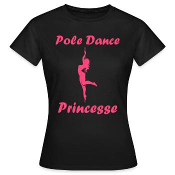 Women's pole dancing pole dancing - Women's T-Shirt - black - Front - AI Model Female 172 dark (172cm)
