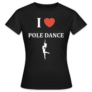 Women's pole dancing pole dancing - Women's T-Shirt - black - Front - AI Model Female 172 dark (172cm)