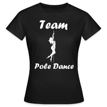 Women's pole dancing pole dancing - Women's T-Shirt - black - Front - AI Model Female 172 dark (172cm)