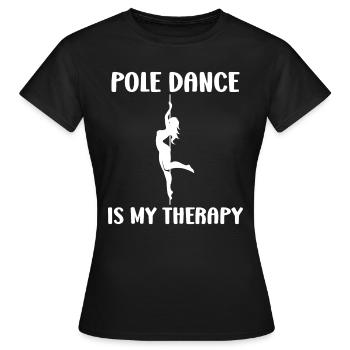 Women's pole dancing pole dancing - Women's T-Shirt - black - Front - AI Model Female 172 dark (172cm)