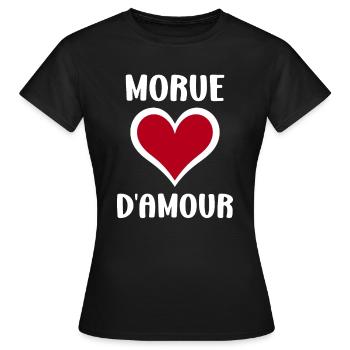 Morue - T-shirt Femme - noir - Devant - AI Model Female 172 dark (172cm)