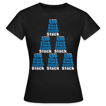 Cup Stack Master Sport Stacking - Women's T-Shirt - black - Front - AI Model Female 172 dark (172cm)
