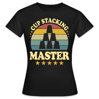 Cup Stacking Master Sport Stacking - Women's T-Shirt - black - Front - AI Model Female 172 dark (172cm)