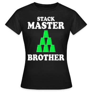 Cups Stacker Sport Stacking Brother - Women's T-Shirt - black - Front - AI Model Female 172 dark (172cm)