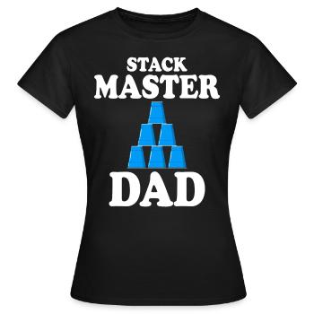 Cups Stacker Sport Stacking Dad - Women's T-Shirt - black - Front - AI Model Female 172 dark (172cm)