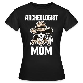 Mère Fan Archéologie Maman Archéologue - T-shirt Femme - noir - Devant - AI Model Female 172 dark (172cm)