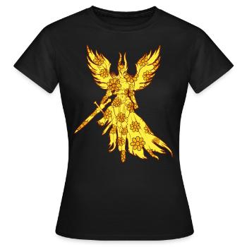 Fleurs Femme Viking Maman Valkyrie - T-shirt Femme - noir - Devant - AI Model Female 172 dark (172cm)
