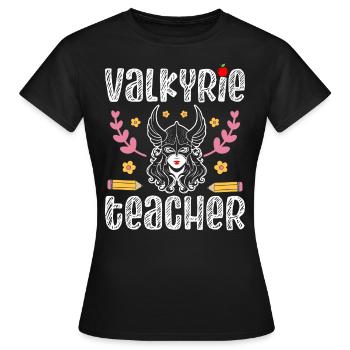 Femme Viking Enseignante Valkyrie - T-shirt Femme - noir - Devant - AI Model Female 172 dark (172cm)