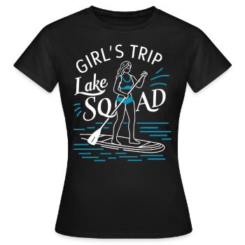 Paddle Filles Amies Vacances Lac Femmes - T-shirt Femme - noir - Devant - AI Model Female 172 dark (172cm)