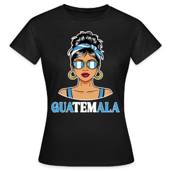 Guatemala Flag Guatemalan Women - Women's T-Shirt - black - Front - AI Model Female 172 dark (172cm)