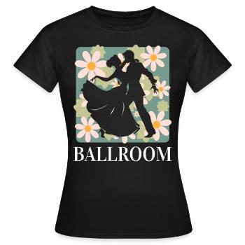 Female Ballroom Dancer Prom Dance - Women's T-Shirt - black - Front - AI Model Female 172 dark (172cm)
