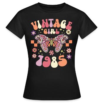 Retro Femme 40 Ans Anniversaire 1985 - T-shirt Femme - noir - Devant - AI Model Female 172 dark (172cm)