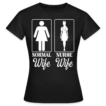 Ehefrau Geschenk Krankenschwester Ehefrau - Frauen T-Shirt - Schwarz - Vorne - AI Model Female 172 dark (172cm)