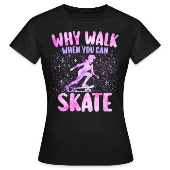 Skate Mädchen Skater Skater Skater Frau Skater - Frauen T-Shirt - Schwarz - Vorne - AI Model Female 172 dark (172cm)