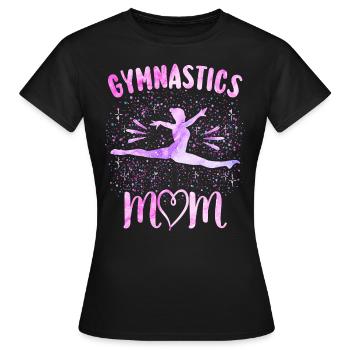 Cadeau Gymnastique Maman Gymnaste - T-shirt Femme - noir - Devant - AI Model Female 172 dark (172cm)