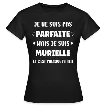 Murielle - T-shirt Femme - noir - Devant - AI Model Female 172 dark (172cm)