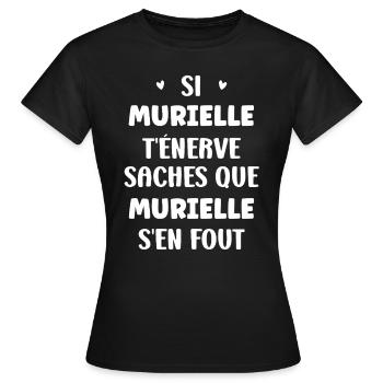 Murielle - T-shirt Femme - noir - Devant - AI Model Female 172 dark (172cm)