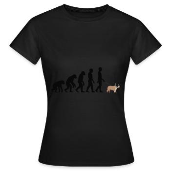 Bouledogue français - T-shirt Femme - noir - Devant - AI Model Female 172 dark (172cm)