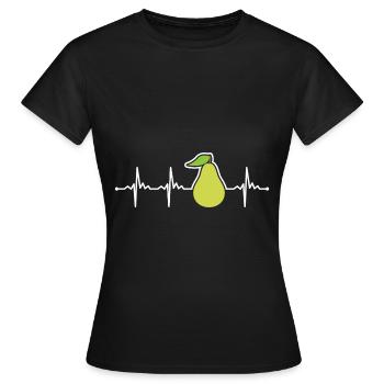 Birne - Frauen T-Shirt - Schwarz - Vorne - AI Model Female 172 dark (172cm)