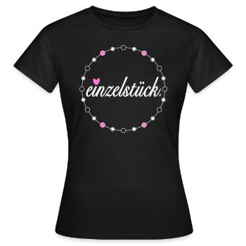 Einzelstück Einzelstück Einzelstück Einzelstück - Frauen T-Shirt - Schwarz - Vorne - AI Model Female 172 dark (172cm)