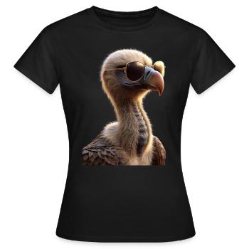 Vulture Bird of Prey Vulture Vulture Cute Vulture - Women's T-Shirt - black - Front - AI Model Female 172 dark (172cm)
