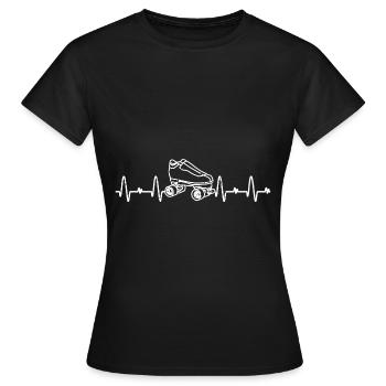 Patins à roulettes cadeau patins à roulettes - T-shirt Femme - noir - Devant - AI Model Female 172 dark (172cm)