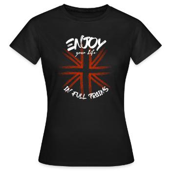 Enjoy your life in full - Frauen T-Shirt - Schwarz - Vorne - AI Model Female 172 dark (172cm)