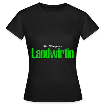 Nix Prinzessin Landwirtin T-shirt Geschenk - Frauen T-Shirt - Schwarz - Vorne - AI Model Female 172 dark (172cm)