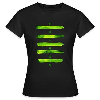 Poison Design (Giftgrün) - Frauen T-Shirt - Schwarz - Vorne - AI Model Female 172 dark (172cm)