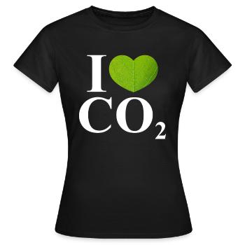 I love co2.PNG - Frauen T-Shirt - Schwarz - Vorne - AI Model Female 172 dark (172cm)