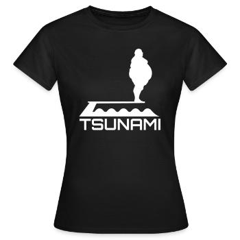 T-SHIRT TSUNAMI - T-shirt Femme - noir - Devant - AI Model Female 172 dark (172cm)