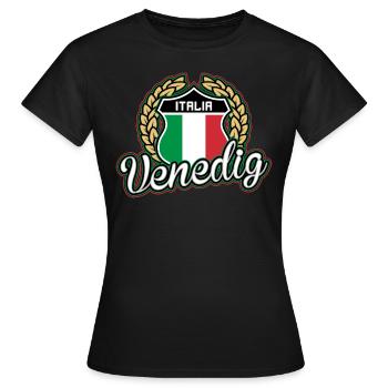 Venise - T-shirt Femme - noir - Devant - AI Model Female 172 dark (172cm)