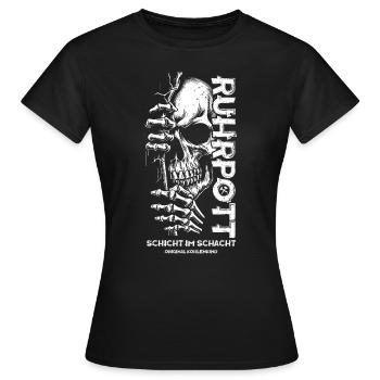 Ruhrgebiet Ruhrpott Design Schicht im Schacht - Frauen T-Shirt - Schwarz - Vorne - AI Model Female 172 dark (172cm)