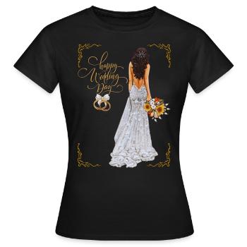 Happy Wedding Day - Women's T-Shirt - black - Front - AI Model Female 172 dark (172cm)
