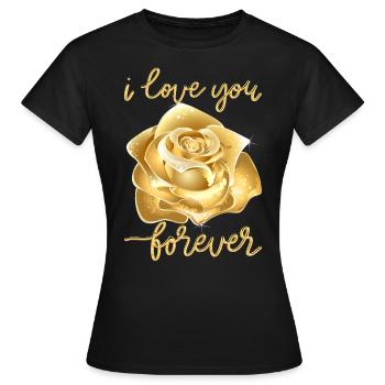 I Love You Forever - Women's T-Shirt - black - Front - AI Model Female 172 dark (172cm)