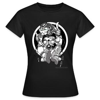 Cyborg 23 - Frauen T-Shirt - Schwarz - Vorne - AI Model Female 172 dark (172cm)