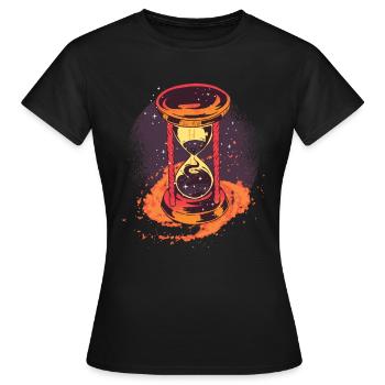Imagination de sablier - T-shirt Femme - noir - Devant - AI Model Female 172 dark (172cm)