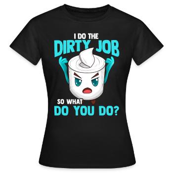 Papier toilette papier toilette - T-shirt Femme - noir - Devant - AI Model Female 172 dark (172cm)