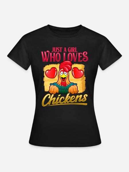 Huhn Hahn Hähnchen - Frauen T-Shirt - Schwarz