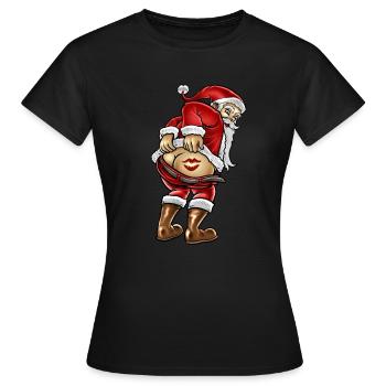 Santa Claus Santa Claus - T-shirt Femme - noir - Devant - AI Model Female 172 dark (172cm)