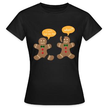 Noël en pain d'épice - Conception drôle de pain d'épice - T-shirt Femme - noir - Devant - AI Model Female 172 dark (172cm)