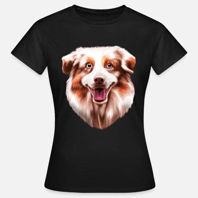 Australian Shepherd Aussie - T-shirt Femme - noir