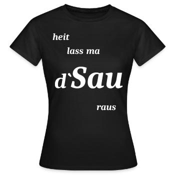 Bayern Party Vollgas Spruch - Frauen T-Shirt - Schwarz - Vorne - AI Model Female 172 dark (172cm)