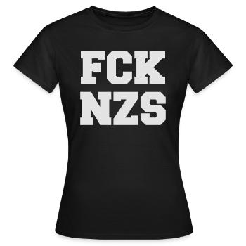 FCK NZS Droits de l'homme - T-shirt Femme - noir - Devant - AI Model Female 172 dark (172cm)