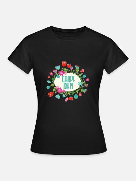 Carpe Diem - Frauen T-Shirt - Schwarz