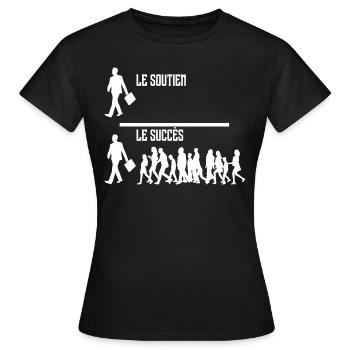 Le Soutien Le Succès - T-shirt Femme - noir - Devant - AI Model Female 172 dark (172cm)