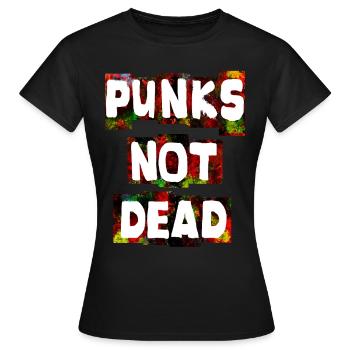 punks not dead Punkrock - Frauen T-Shirt - Schwarz - Vorne - AI Model Female 172 dark (172cm)
