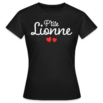 Petite Lionne Humour Surnom Affectueux Femme - T-shirt Femme - noir - Devant - AI Model Female 172 dark (172cm)